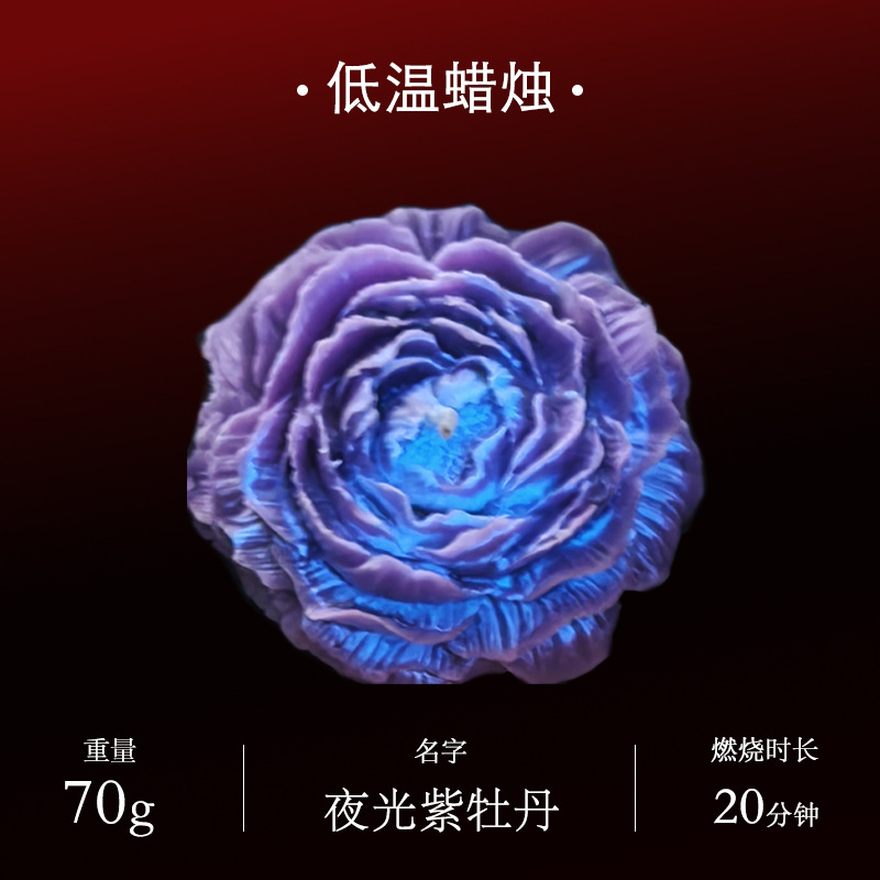 Jiuai Low-Temperature Massage Candle in Gilt Peony Design for Couples — detail image 27