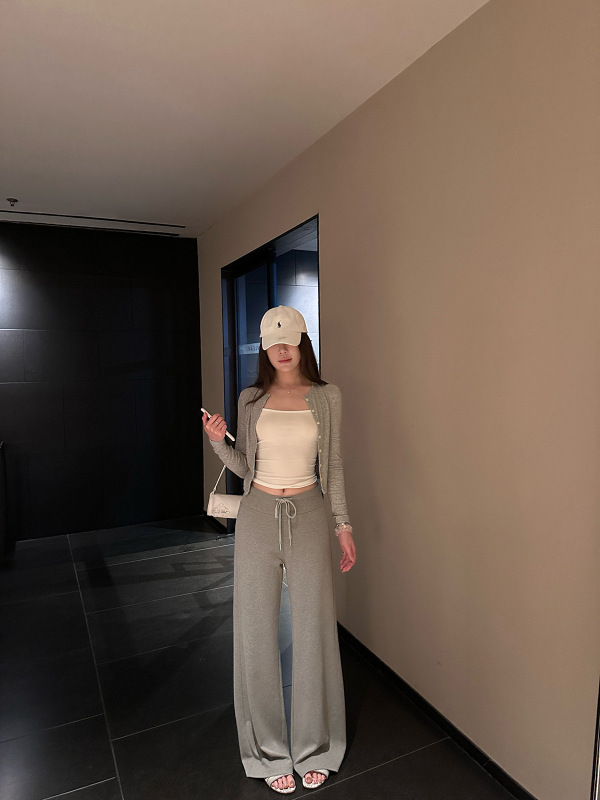 蝶宝嘻 夏日舒服挂专线 垂感直筒裤女夏季新款轻薄宽松阔腿休闲裤|undefined