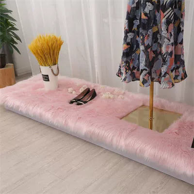 Table, Wool Mat, Floor Mat, New | Wool pad - customized-contact-customer-service-light-pink-long-hair-normal