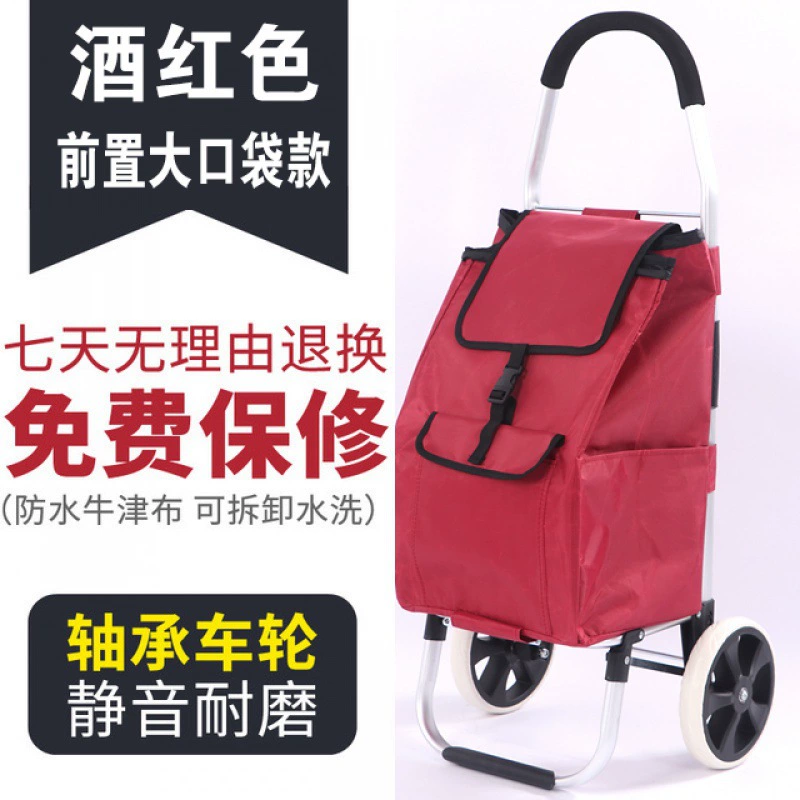 Lightweight foldable shopping trolley with wheels for carrying upstairs, handy for errands, groceries, or deliveries