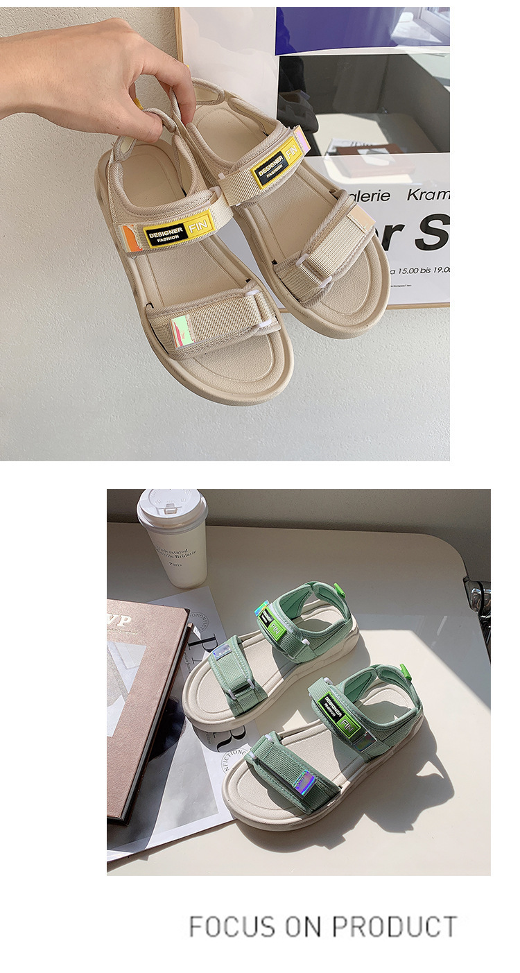 Sandali scorrevoli da donna Pantofole da piscina in pelle da spiaggia in gomma ad asciugatura rapida_voghion.com