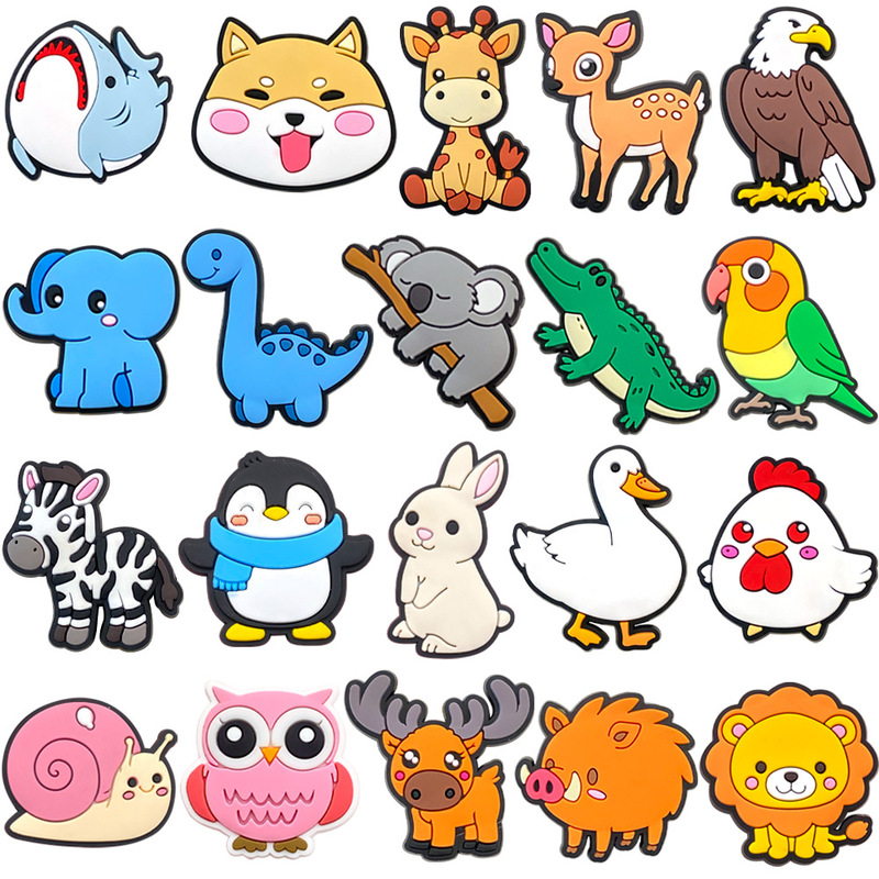 20 Types of Small Animal Shoe Charms, Detachable Pvc Soft Rubber Shoe Clips, Shoe Decorations for Clogs and Garden Shoes 20 Types of Small Animal Shoe Charms, Detachable Pvc Soft Rubber Shoe Clips, Shoe Decorations for Clogs and Garden Shoes