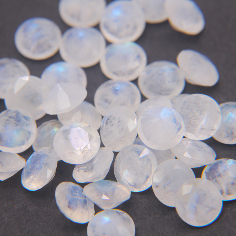 Organic gemstone for ring, moonstone, 5mm