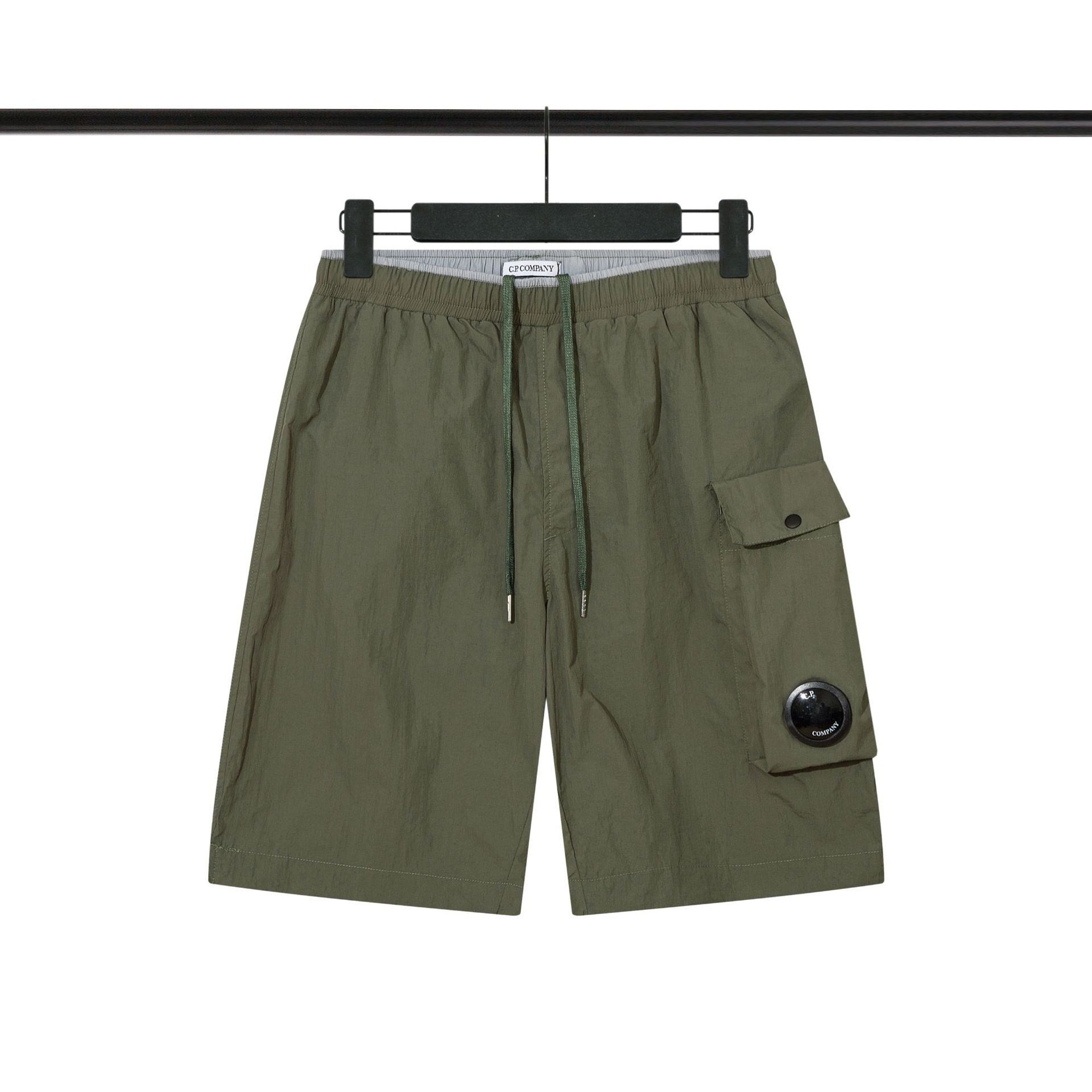 CP Company Cargo Shorts Lens Detail Olive Green