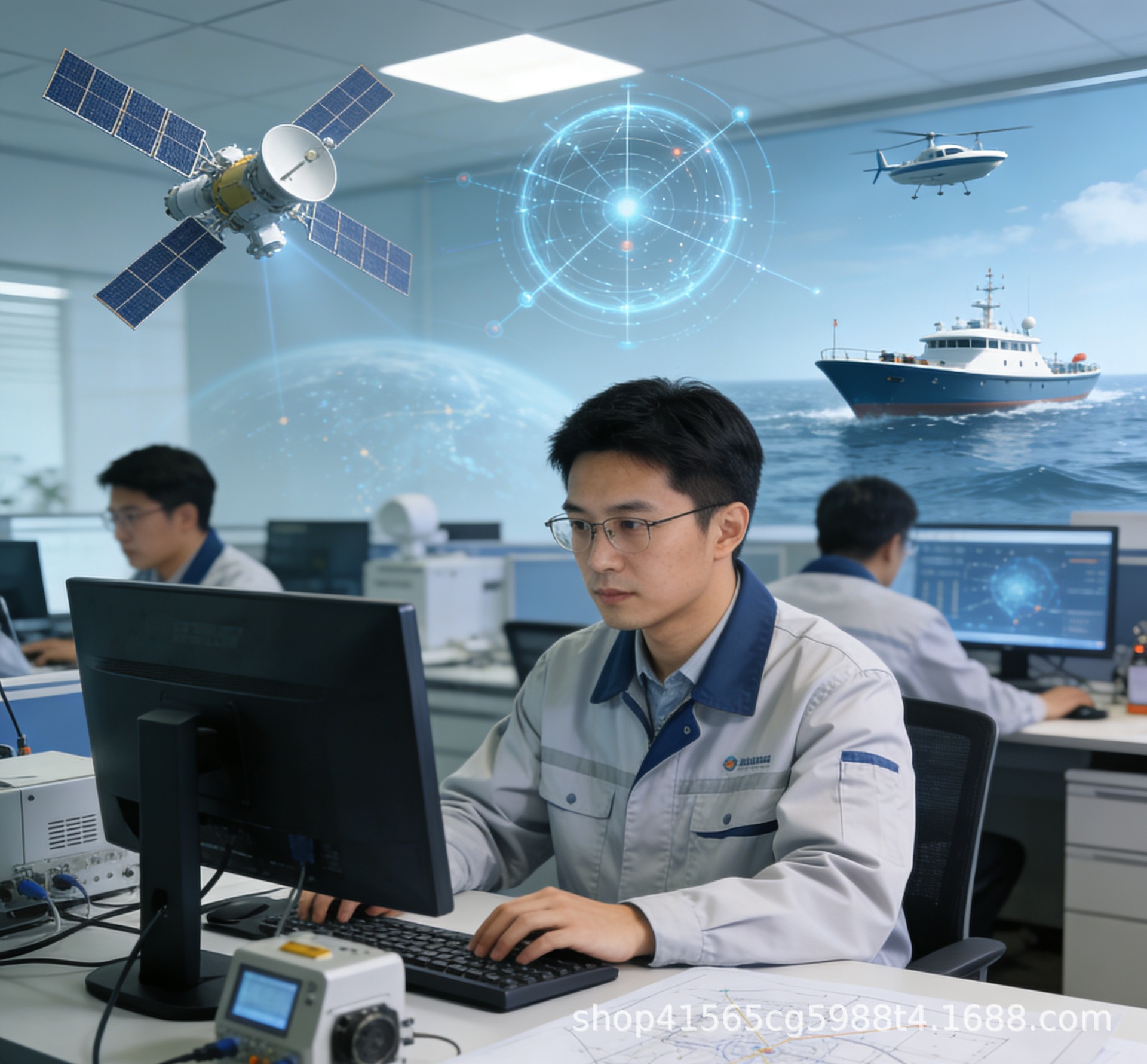 Abj Uav Four-Element Satellite Navigation Anti-Interference Antenna Module Multi-Element Gnss Global Satellite Navigation