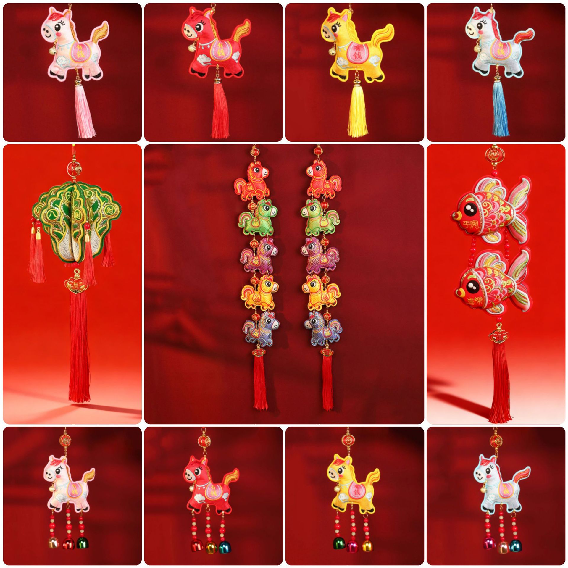 岑马年新年挂件装饰喜庆香包香囊伴手礼实用小礼品吉祥物马年挂件