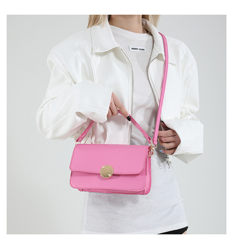 461g Weight Magnetic Buckle Closure Type Single Shoulder Strap Strap Type Crossbody Bag Bags Type Daily Occasion Pu Leather Material Solid Color Pattern All Seasons Season Women's Gender Classic Style Style Square Shape Small Size Women's Small Pu Leather Solid Color Classic Style Square Magnetic Buckle Crossbody Bag 12