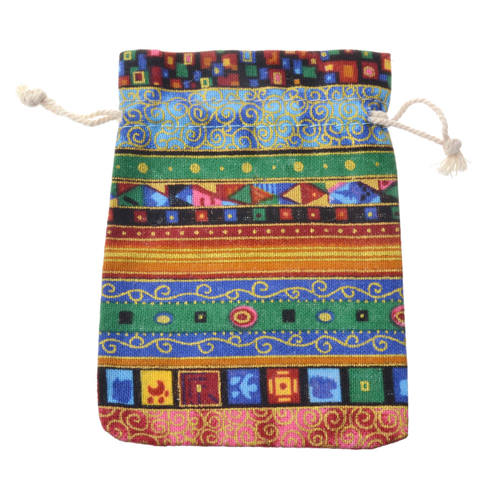 Ethnic Style Geometric Cotton Drawstring Jewelry Packaging Bags display picture 4