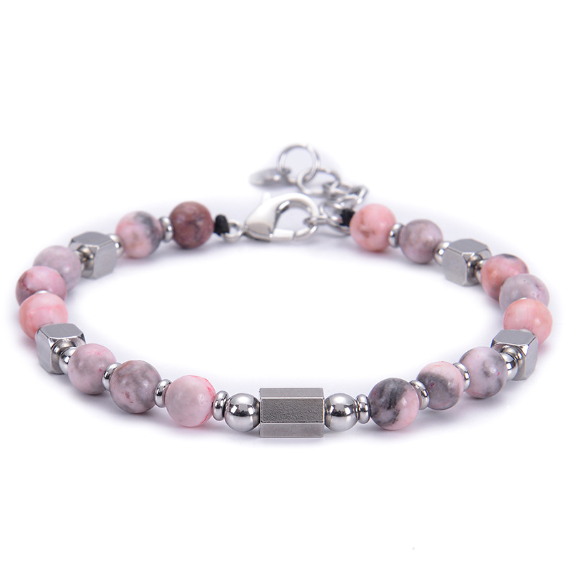 Casual Elegant Geometric 201 Stainless Steel Natural Stone Unisex Bracelets display picture 6