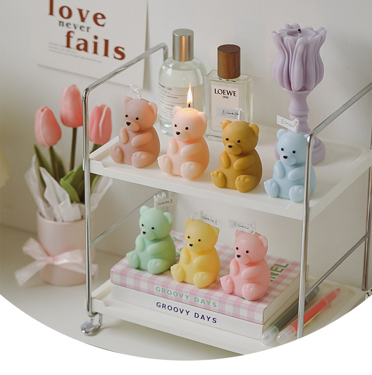 Cute Bear Paraffin Candle 1 Piece display picture 1