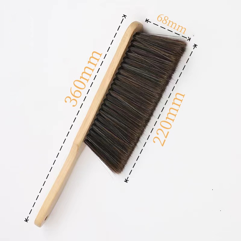 Alfombra de lana suave capa de limpieza de polvo plumero hogar cama de mango largo barriendo cepillo de madera al por mayor