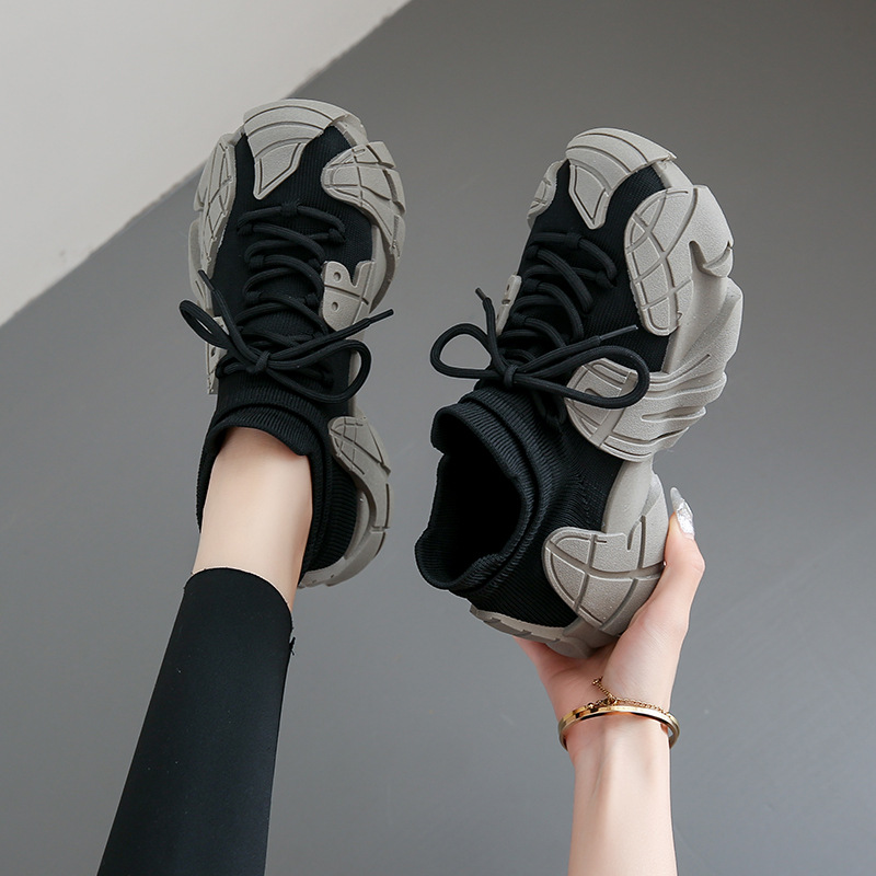 2025新款夏季透气网面鞋女士运动休闲鞋防滑耐磨鞋子女厚底运动鞋