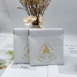 Pu Leather Self-Closing Snap Pouch for Jewelry, Gold, Collectibles, and Coins, Portable Storage Bag, Custom Wholesale