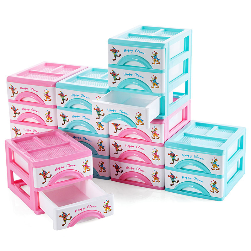 Girls drawer desktop storage box cosmetics storage plastic multi…