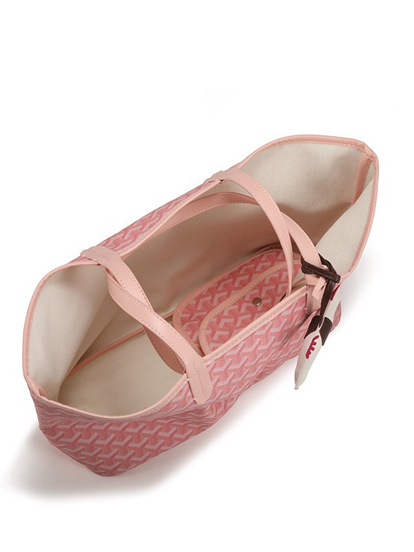 Cross-Border Tote Bag 2025 New Model Em Korea Dongdaemun Large Capacity Dog Tooth Bag Vegetable Basket Shoulder Handbag