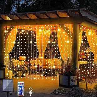 Sun color flashing light starry copper wire curtain light 3*3 curtain light Christmas decoration outdoor waterproof colored light string