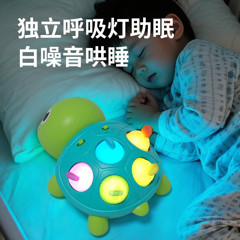Tortuga infantil transfronteriza aprendiendo a rastrear juguetes sonidos y luces tranquilizadores roer mini burbujas niños 0 - 1 años de edad bebé