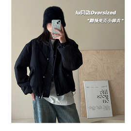 qsqs lulu棉服外套运动棉衣夹克宽松防风韩版棉衣lulu外套无标