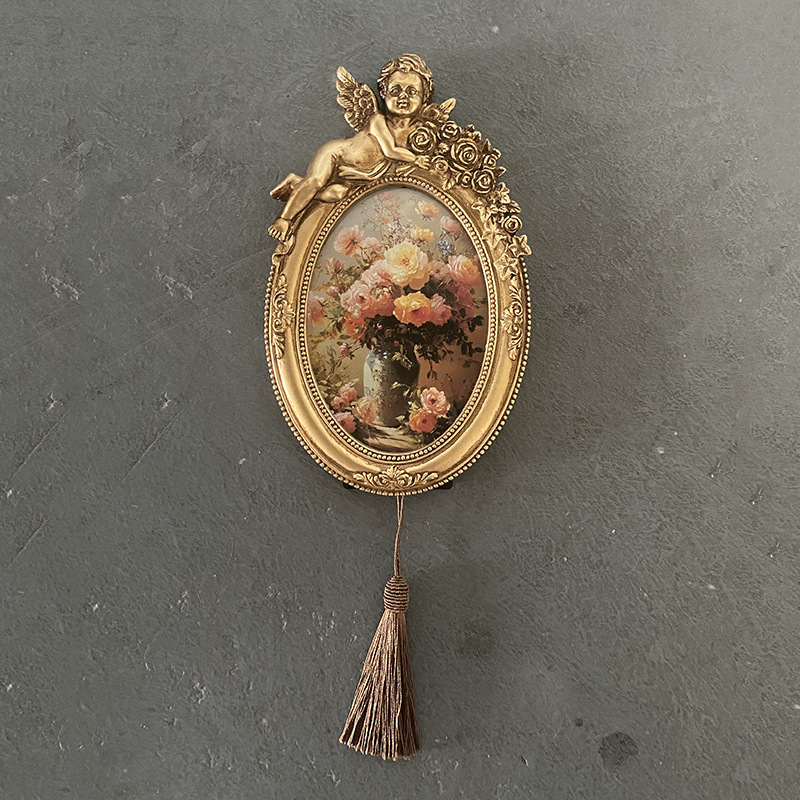 French-style embossed creative resin photo frame, European-style resin tabletop home decoration, pendant angel wall hanging, vintage photo frame French-style embossed creative resin photo frame, European-style resin tabletop home decoration, pendant angel wall hanging, vintage photo frame