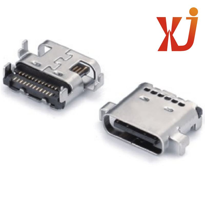 迷你TYPE C插孔双排  沉板typec插口共享快充  充电宝Type c母座