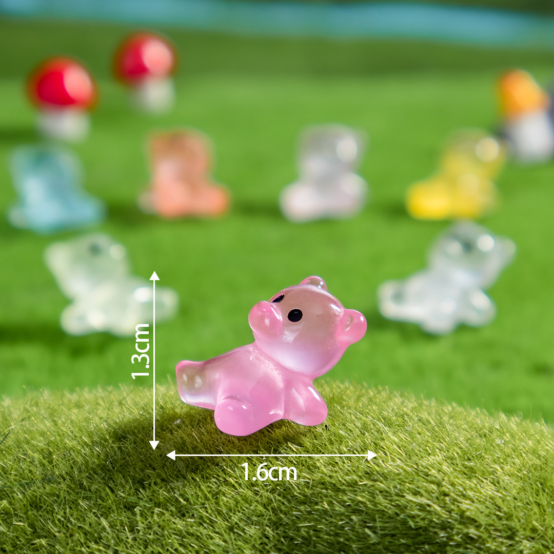 야광 작은 동물 누워있는 납작한 곰 혼합