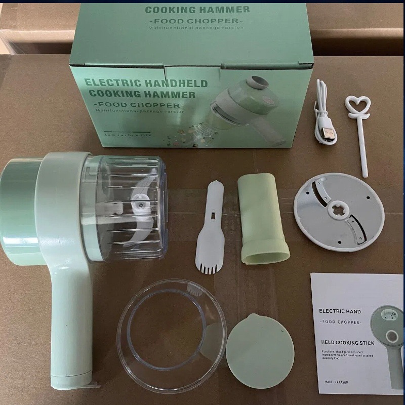 加特林多功能电动切菜器大蒜辣椒捣碎器切姜蓉蒜片小型手持料理机
