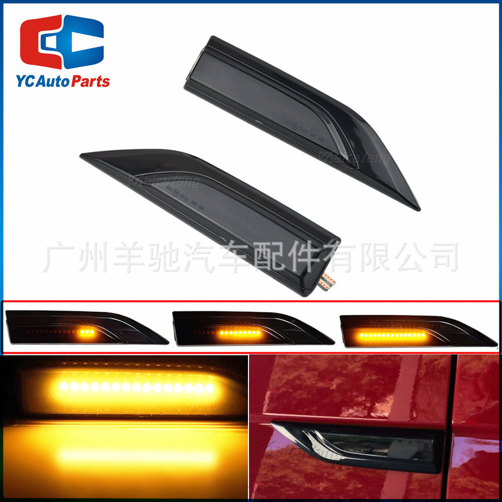 Para Volkswagen T6 2015-2019 coche LED espejo retrovisor dinámico ala lateral Luz de señal de giro luz lateral