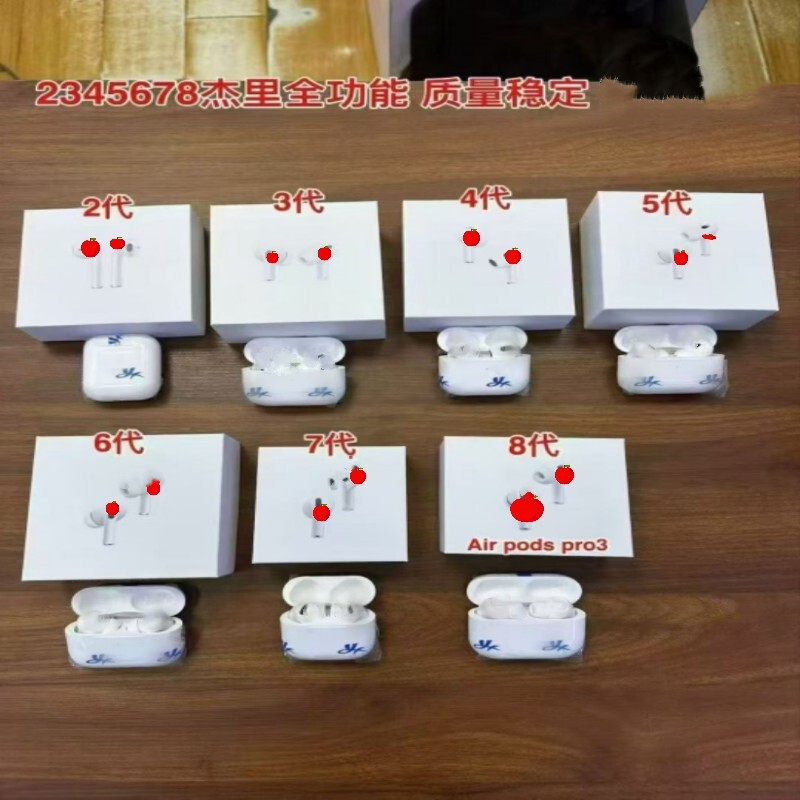 Cross-Border Second, Third, Fourth, Fifth, Sixth, Seventh, and Eighth Generation AirPods Pro New Model Bluetooth Earphones 1:1 Anc Noise Reduction Cross-Border Second, Third, Fourth, Fifth, Sixth, Seventh, and Eighth Generation AirPods Pro New Model Bluetooth Earphones 1:1 Anc Noise Reduction