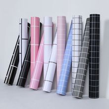 大学生网红自粘墙纸格子网格贴纸墙面墙贴卧室宿舍壁纸防水桌面