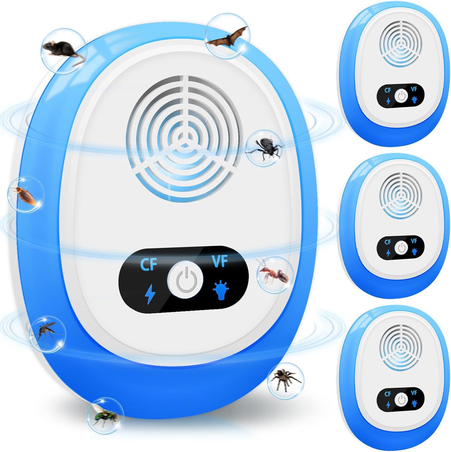 Repelente electrónico inteligente, luz nocturna ultrasónica, altavoces duales, repelente de mosquitos y plagas, repelente de ratas de alta potencia, dispositivo repelente de ratas image 6