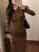 御姐风套装秋季修身显瘦法式复古感上衣+半身包臀裙两件套女