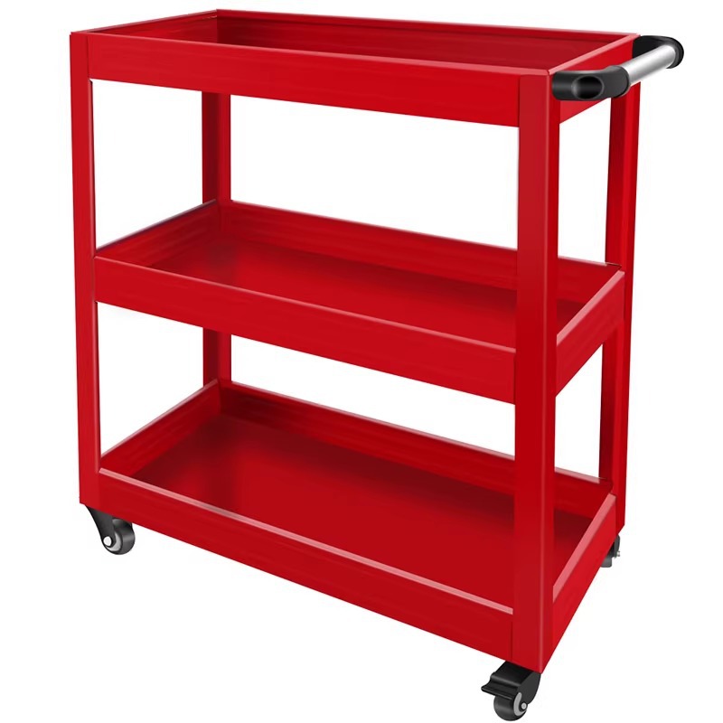 Carro de herramientas de reparación de automóviles armario de herramientas de tres capas de mantenimiento de automóviles capa de estante móvil tipo cajón pequeño carro con cajón grueso