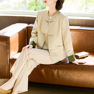 New Chinese Style suit Middle-aged Mother Spring Coat 2025 New Fashion Western Style High-end Elegant Jacket