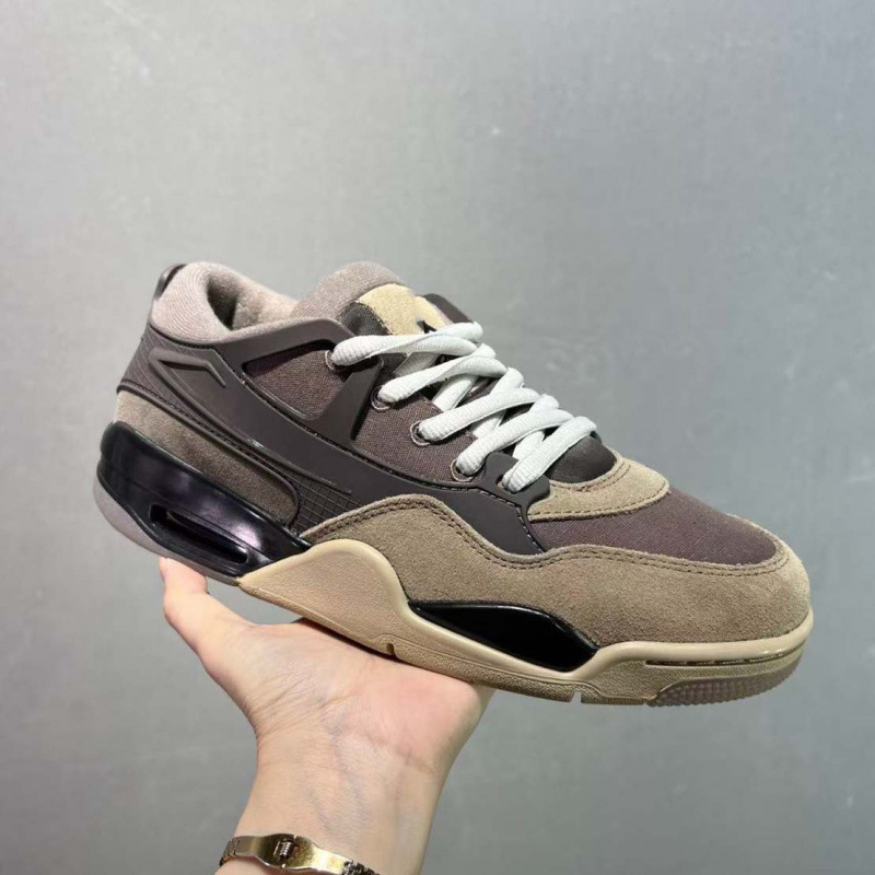 Putian Aj4 Rm Retro Men's Basketball Shoes Mocha Brown Autumn and Winter Heightening Sports Shoes Comfortable Casual Couple Trendy Shoes