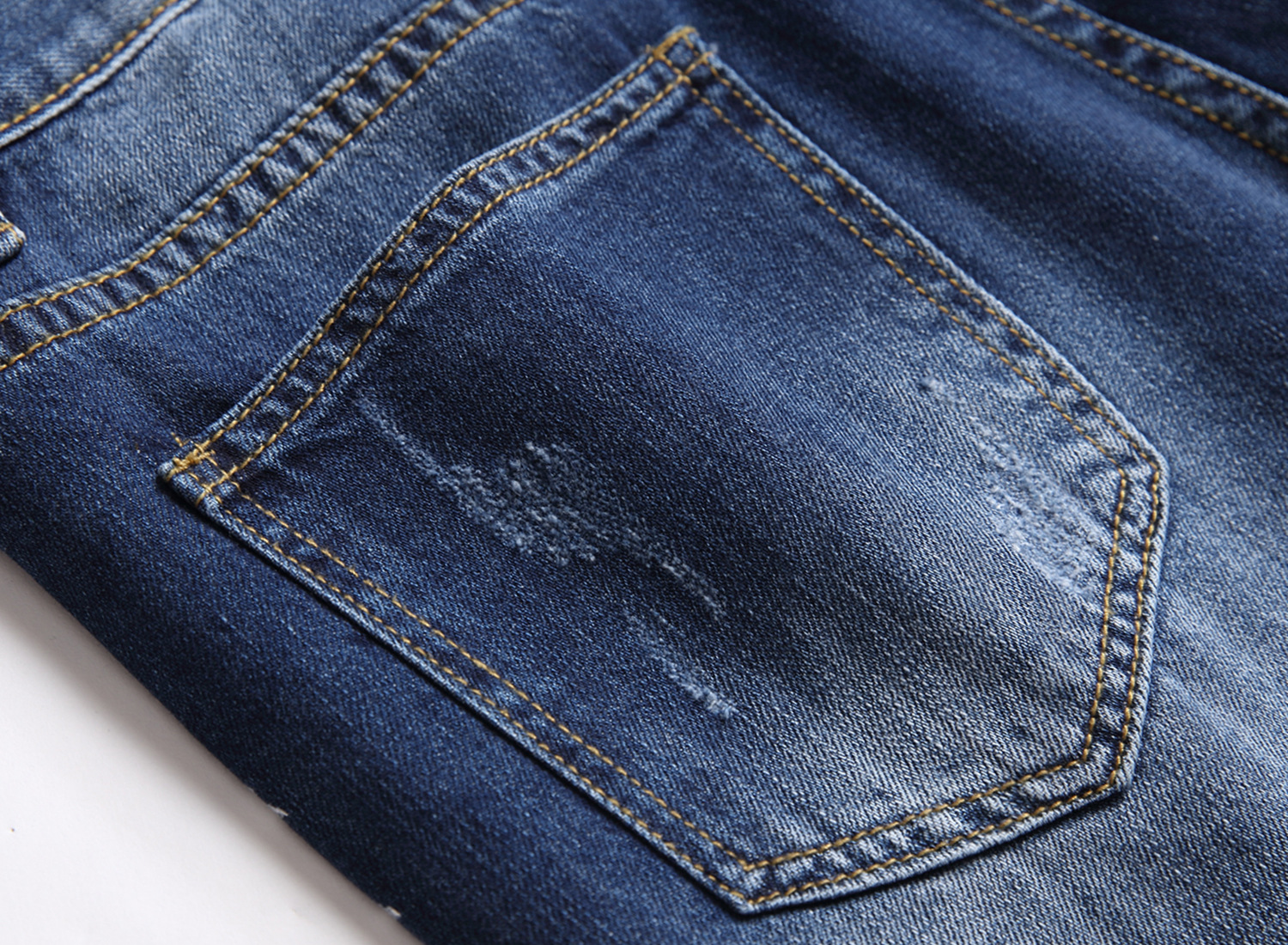 Men's Personalized Lightning Ripped Jeans With American Print_voghion.com