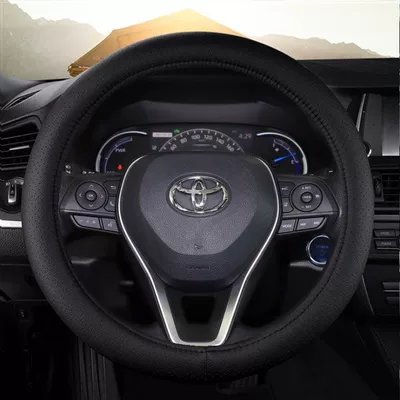 Steering wheel cover rav4 Rongfang Asian lion weilanda - genuine-leather-round-black-for-more-information-about-the-diameter-of-the-steering-wheel-see-description