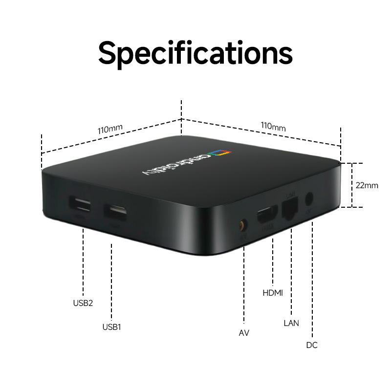 Nuevo decodificador de televisión de comercio exterior de doble banda Bluetooth sistema ATV de control remoto de voz Android caja de televisión de red