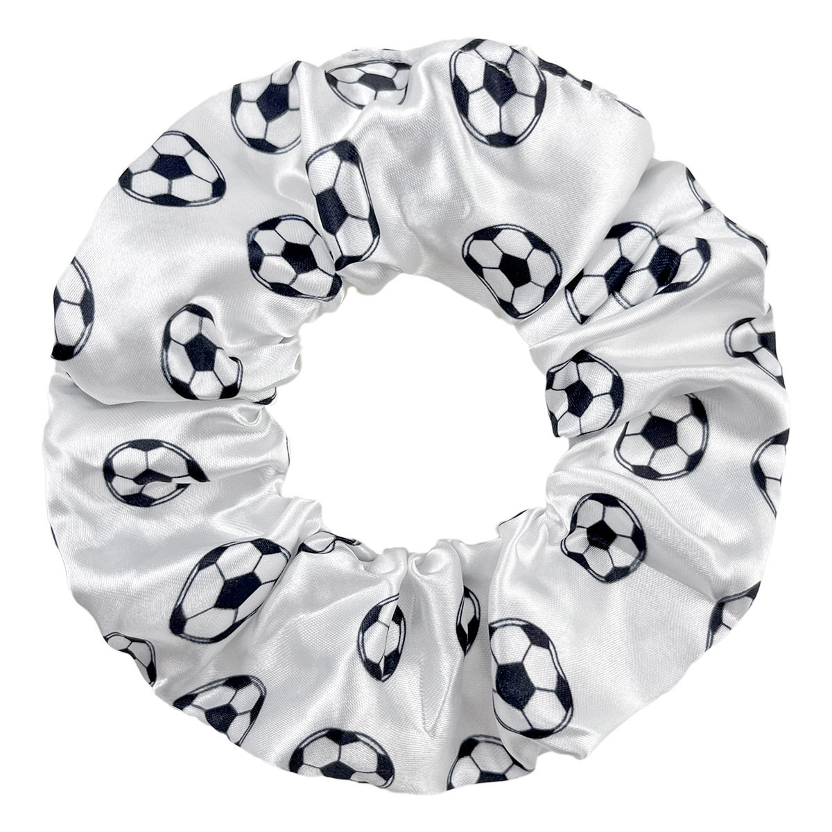 20g Weight Large Intestine Hair Ring, Hair Tie Hair Accessories Type 5 PCS/Package Quantity Holiday, Daily Occasion Polyester Material Basketball, Football Pattern Women's Gender Classic Style, Korean Style Style Women's Classic Style Korean Style Basketball Football Cloth Polyester Large Intestine Hair Ring Hair Tie 7