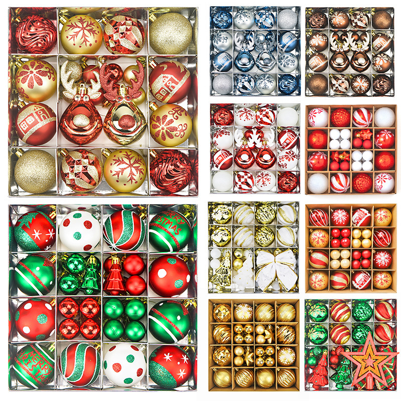 Christmas decorations 44 suit electroplated painted ball new Christmas ball Christmas tree pendant cross-border Christmas ball