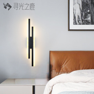 Internet famous modern simple new style room wall lamp master bedroom bedside lamp minimalist wall lamp led strip wall lamp