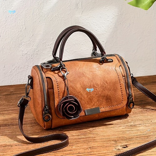 1pc Retro Slung Boston Bag Fashion Small Bag for Ladies Crossbody Bag
