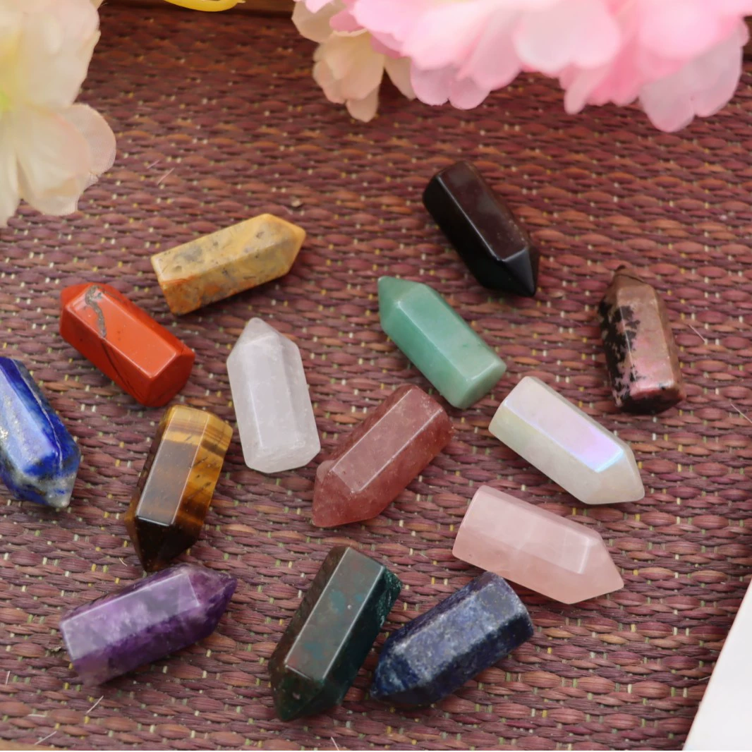  natural water, crystal jade with amethyst, hexagonal natural ore, accessory, handmade, (Cross-border trading)