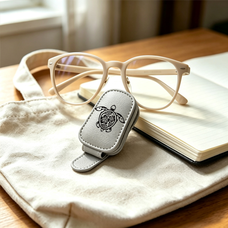 Gray cross-border bestseller sunglasses holder, creative car sun visor storage turtle-shaped car glasses clip