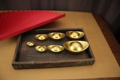 Pure copper sand gold ingot brass ingot solid sand gold pure copper crafts ornaments ruler imitation gold pure gold bar wholesale