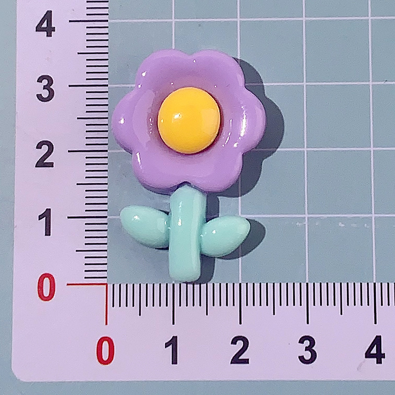 Nuevo color sólido tulipán flor de resina accesorios DIY pegamento crema caja de teléfono móvil adornamiento de pelo agujero agujero colgantes de hebilla de zapatos, etc.