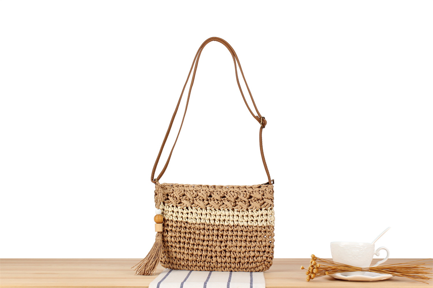 Women's Basic Vacation Solid Color Paper String Shopping Bags display picture 3