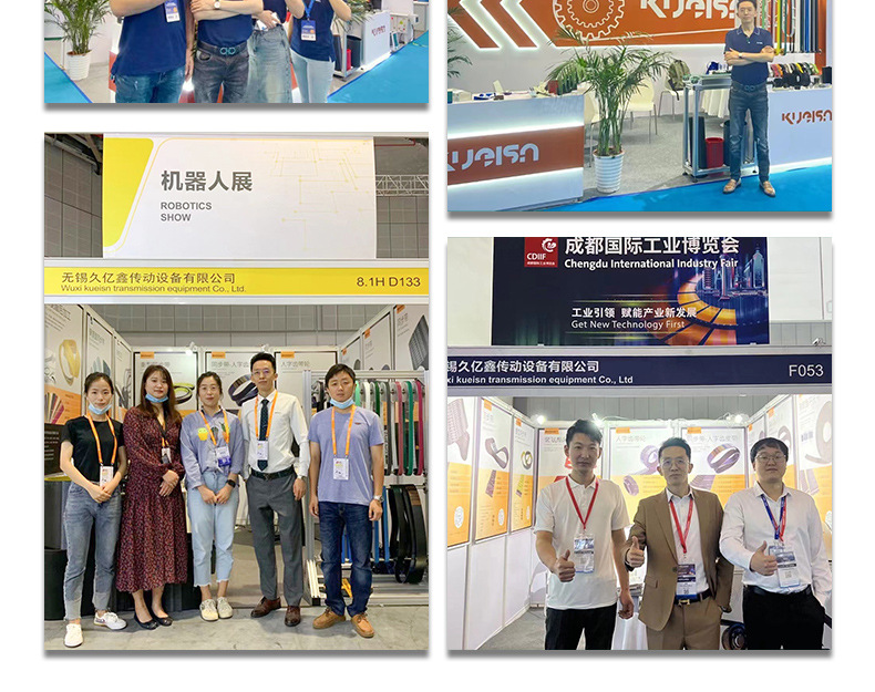 Polyurethane Joint Belt Double-Sided Plus Green Cloth Rear Processing Thickeneded Pu Glue Htd5M-1600-20 Jiuyixin Direct