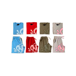 Amazon AliExpress Amazon Source Y2K Aesthetic High Street Hip Hop Printed Letter Short Sleeve T-Shirt Shorts for Men Summer