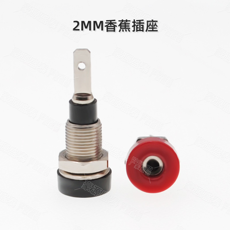 2mmバナナソケットパネル穴あけ6mmターミナル純銅絶縁六角丸ナット穴端子テストソケット|undefined