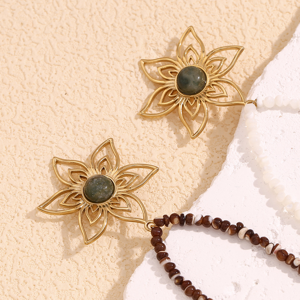 Petal Handmade Natural Stone Necklace